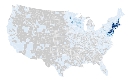 Lyme Disease cases nationwide from 2002-2006