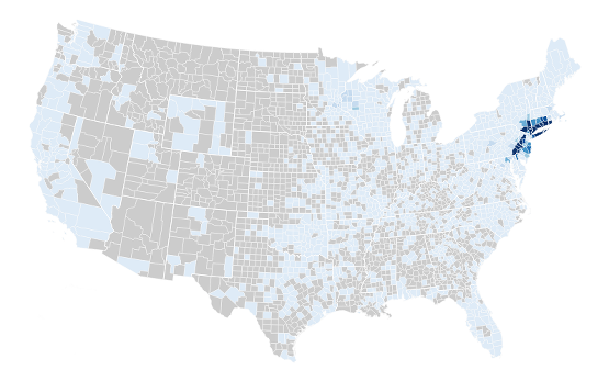 Lyme Disease cases nationwide from 1992-1996
